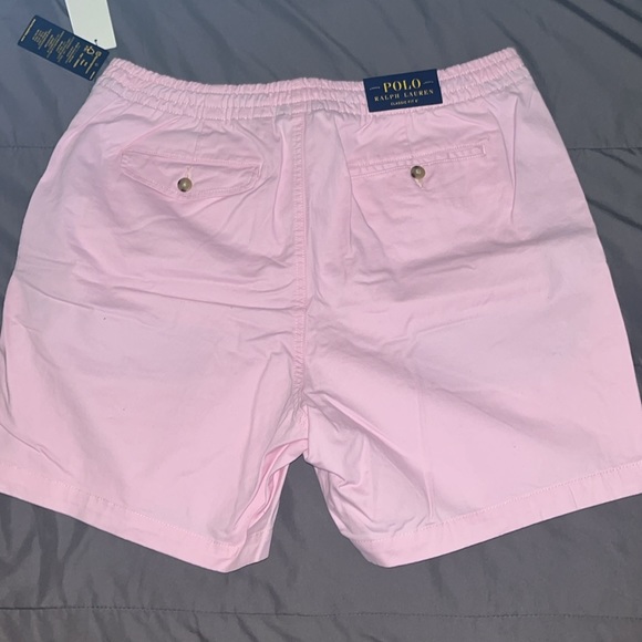 POLO RALPH LAUREN Men's Pink Classic Fit Elastic Waist Prepster 6" Chino Shorts - Picture 4 of 9